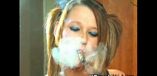  Tempting Smoking Teen Naked Wild